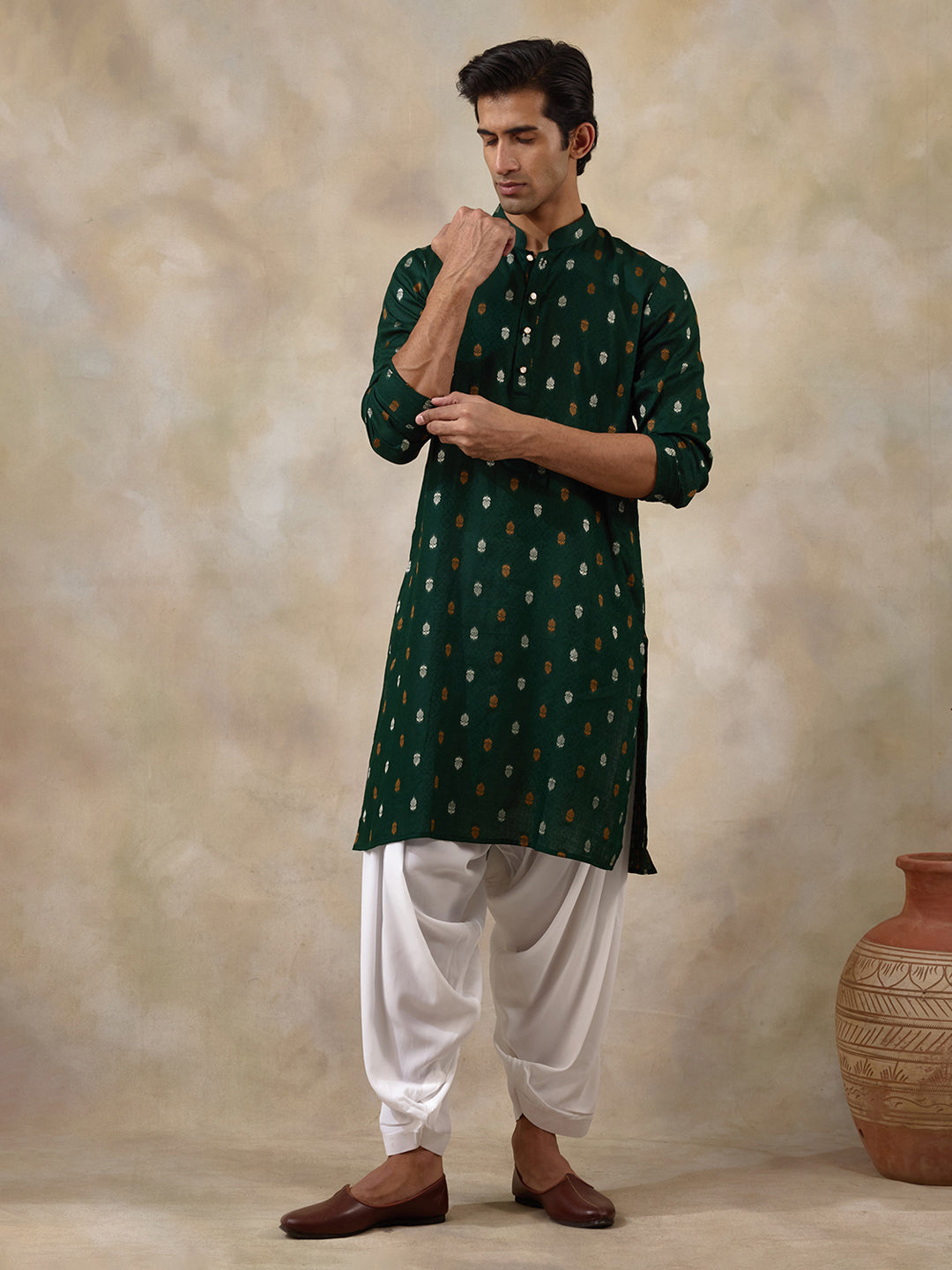 Traditional Green Ethnic Men's Kurta