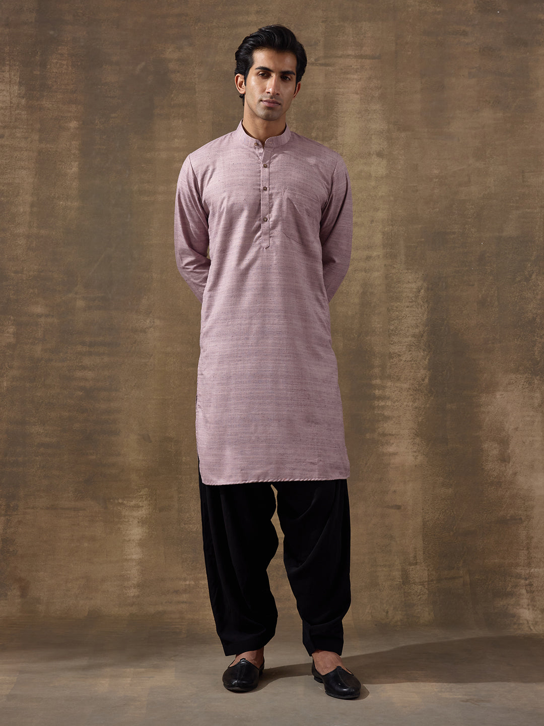 Light Lavender Khadi Men's Kurta