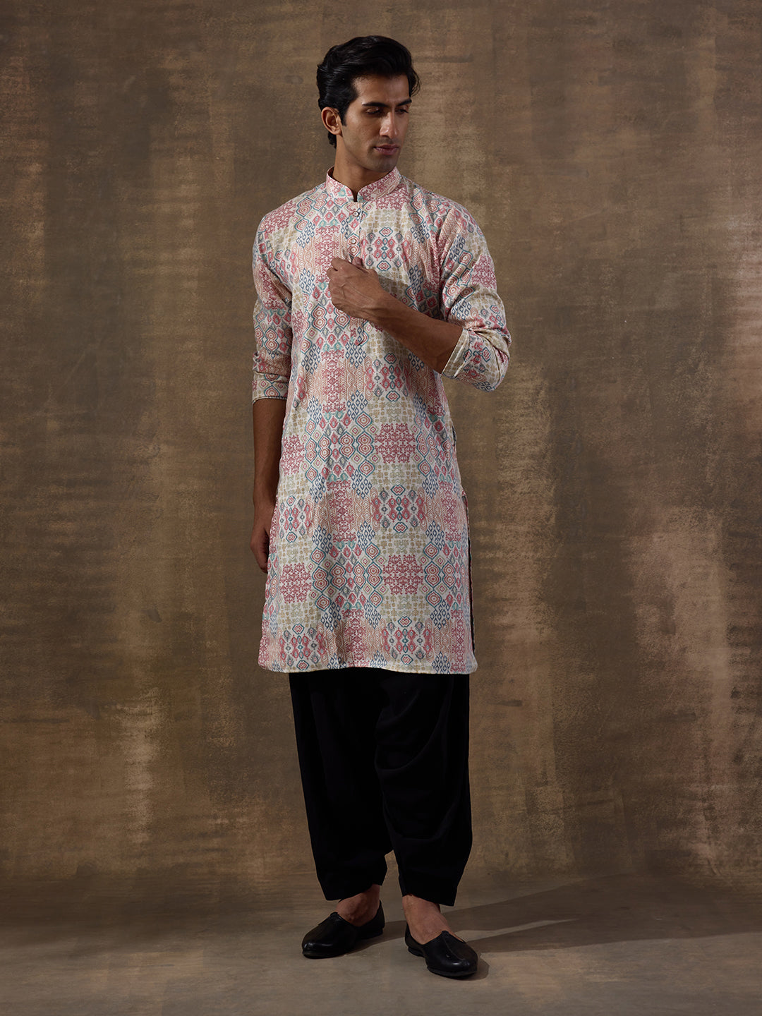 Traditional Worli Motifs Printed Men's Kurta