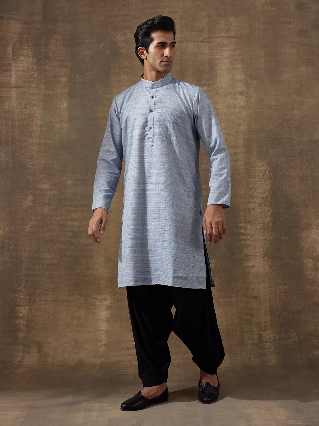 Light Blue Khadi Men's Kurta