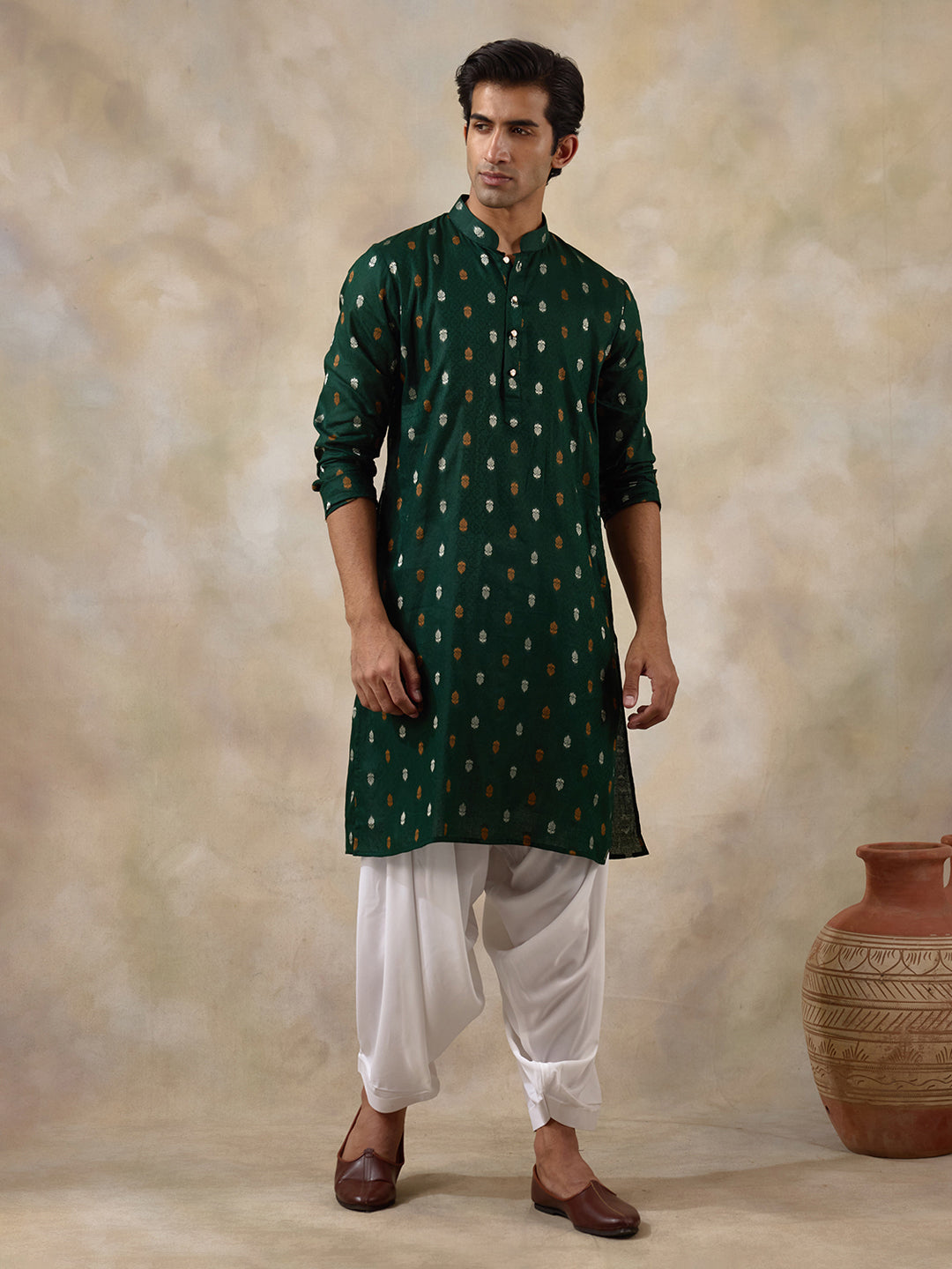 Traditional Green Ethnic Men's Kurta