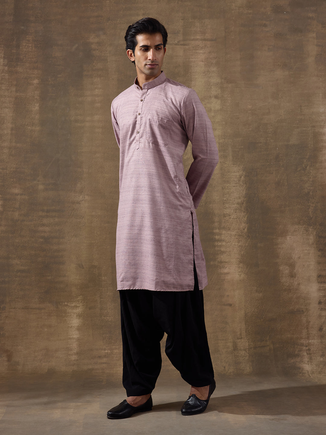 Light Lavender Khadi Men's Kurta