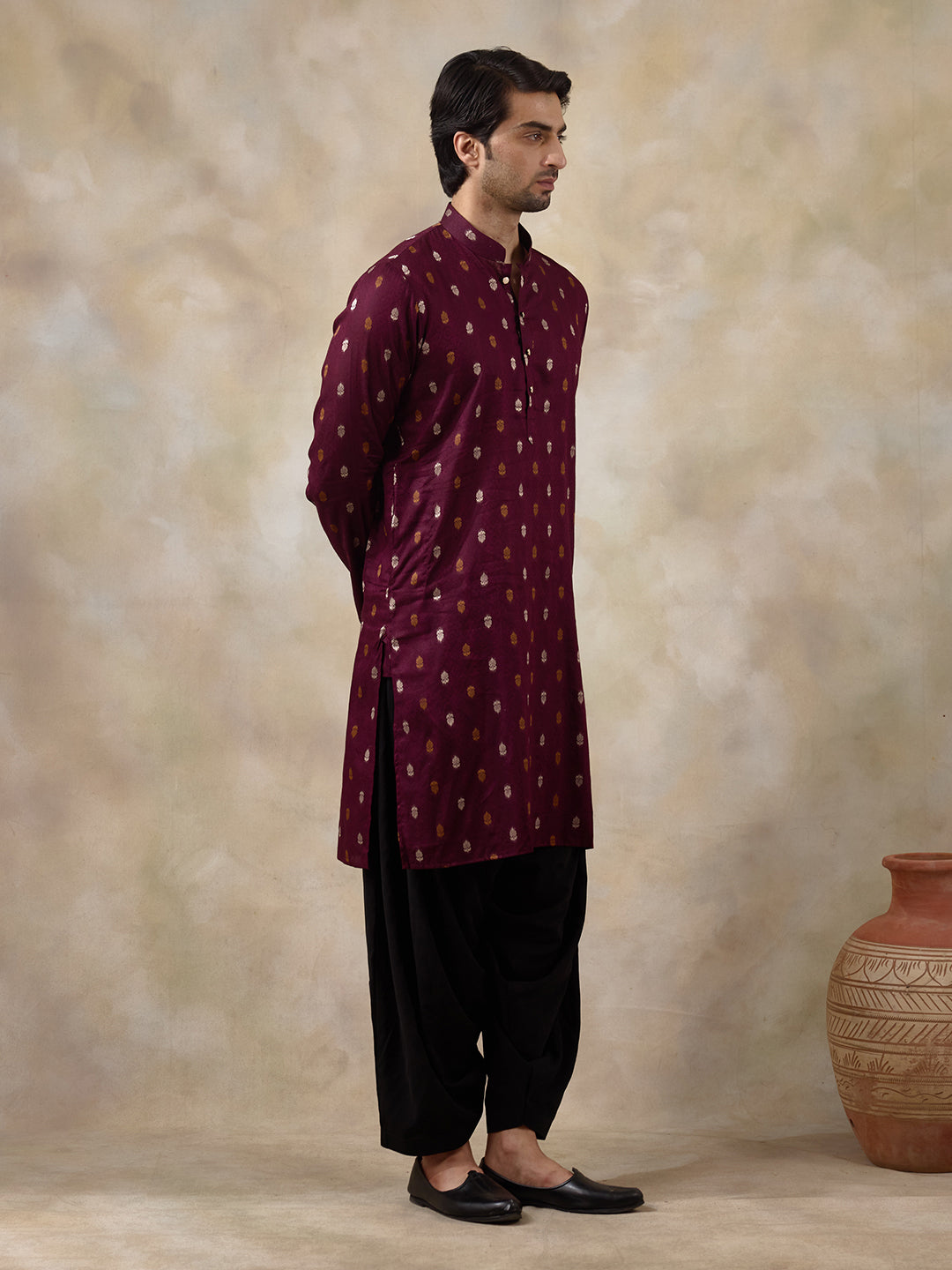 Traditional Purple Ethnic Men's Kurta