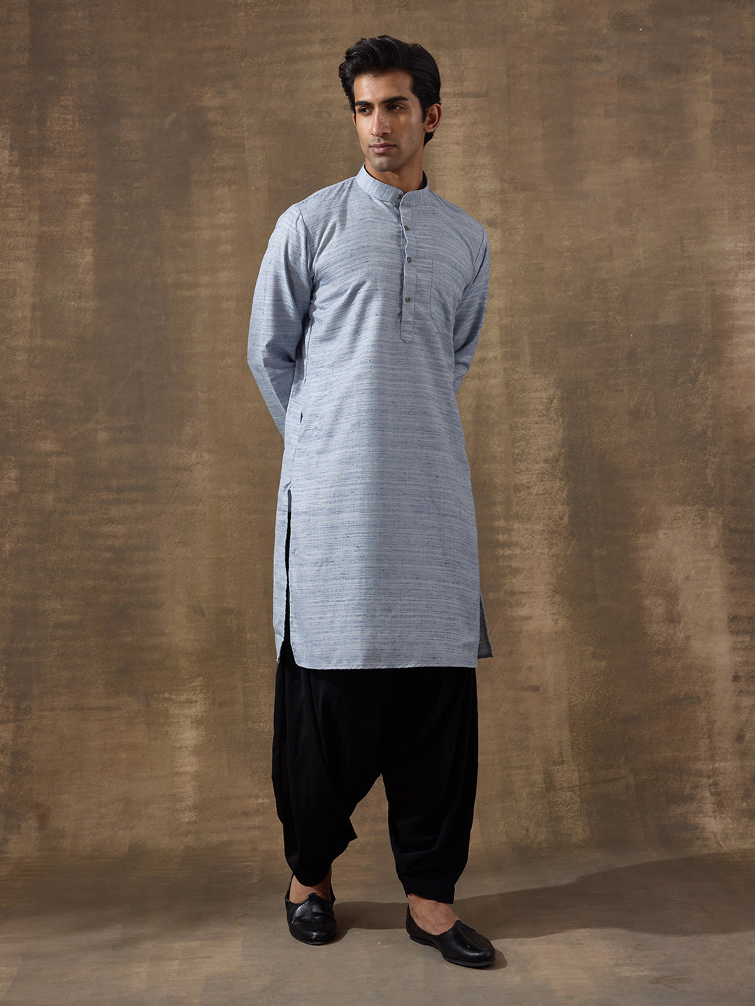 Light Blue Khadi Men's Kurta