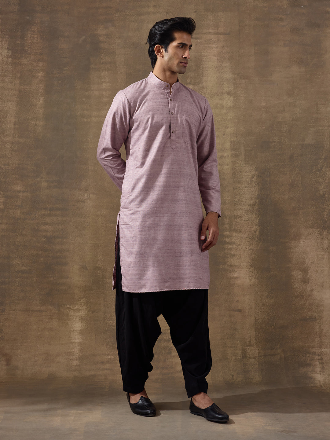 Light Lavender Khadi Men's Kurta