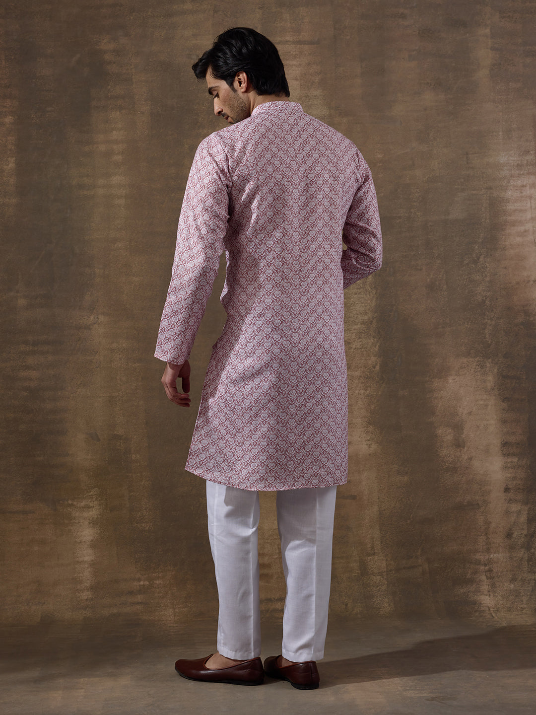 Sky Blue Ethnic Motifs Printed Men's Kurta