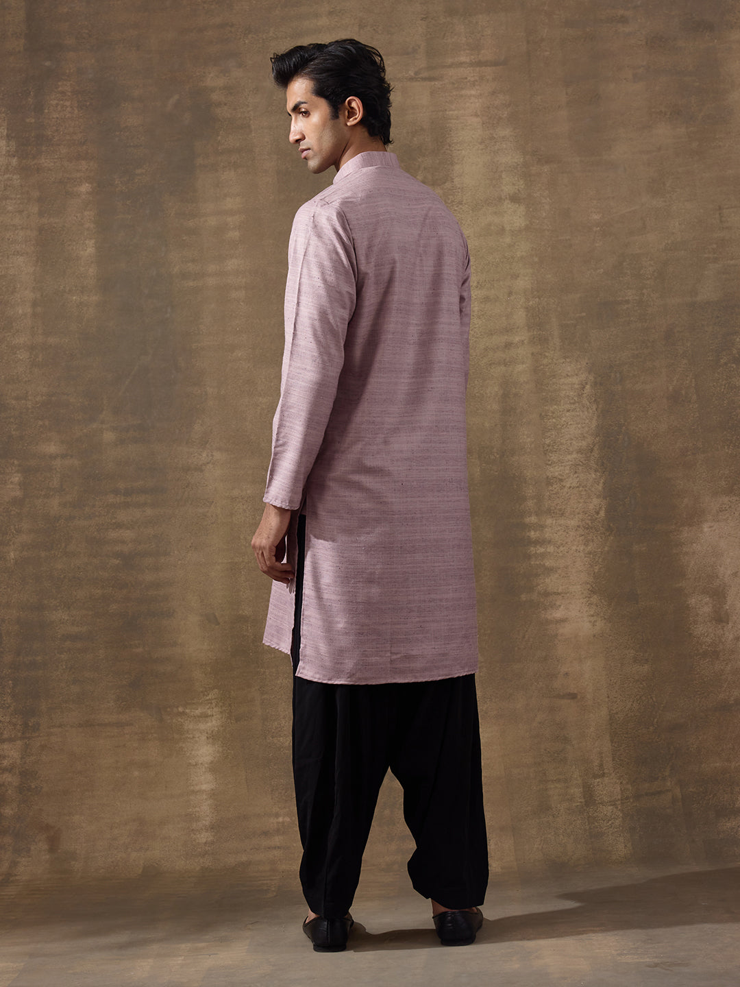 Light Lavender Khadi Men's Kurta