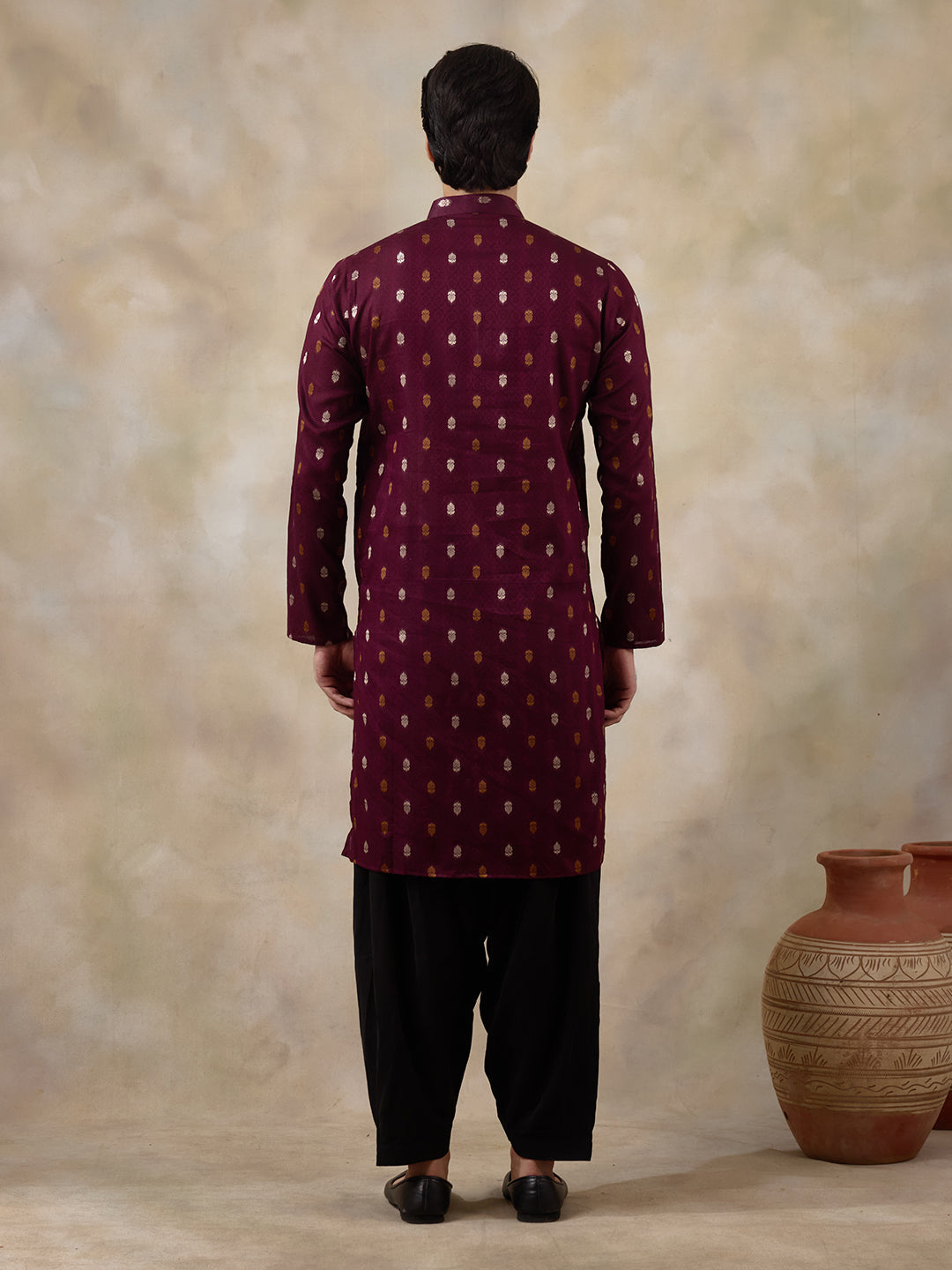 Traditional Purple Ethnic Men's Kurta