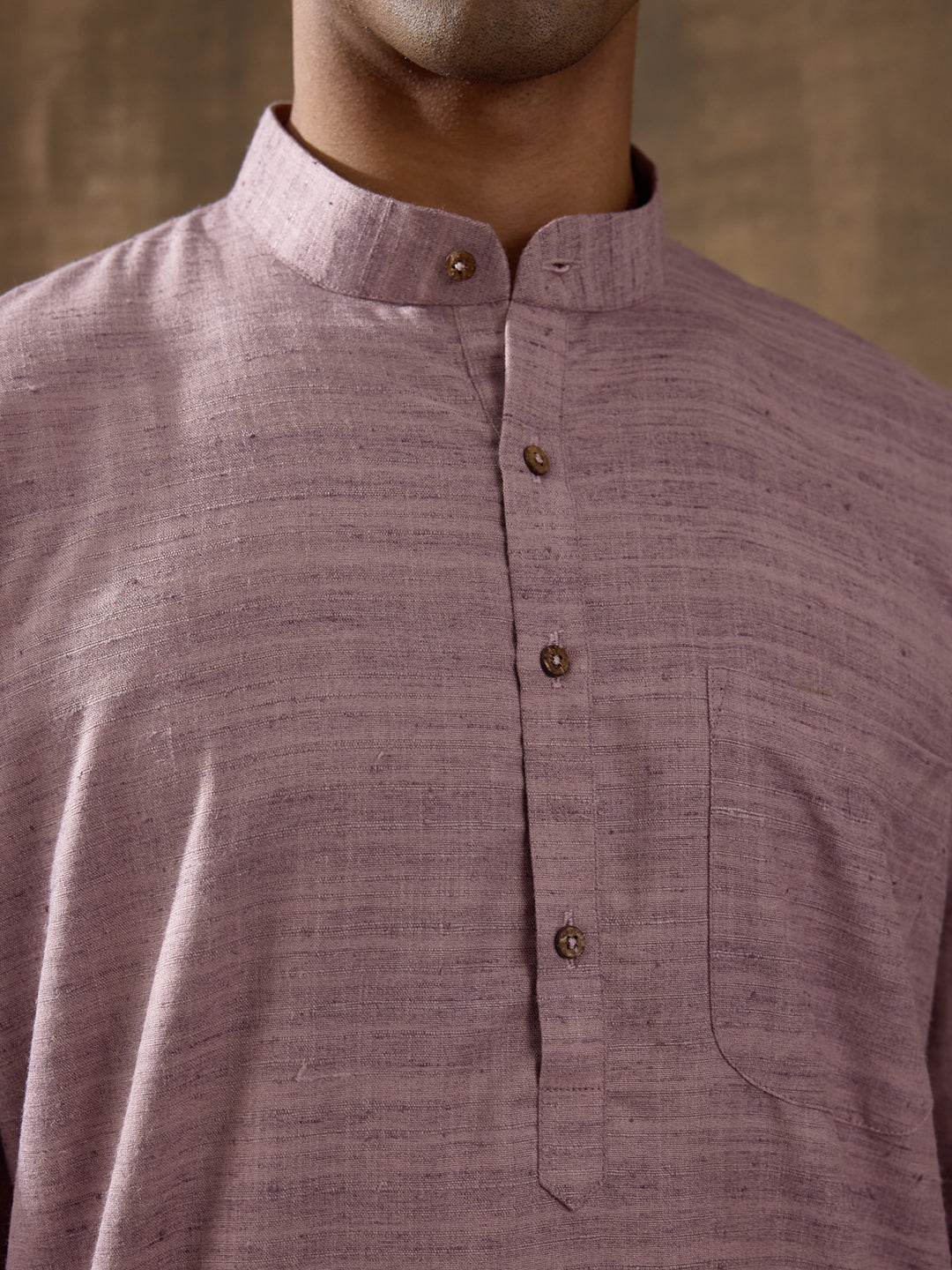 Light Lavender Khadi Men's Kurta
