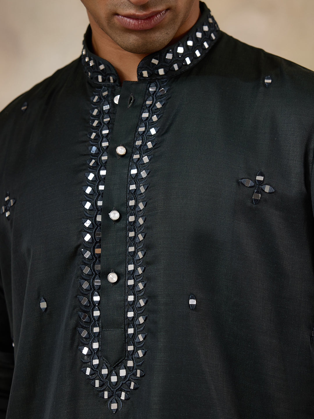 Deep Green Mirror's Men's Kurta