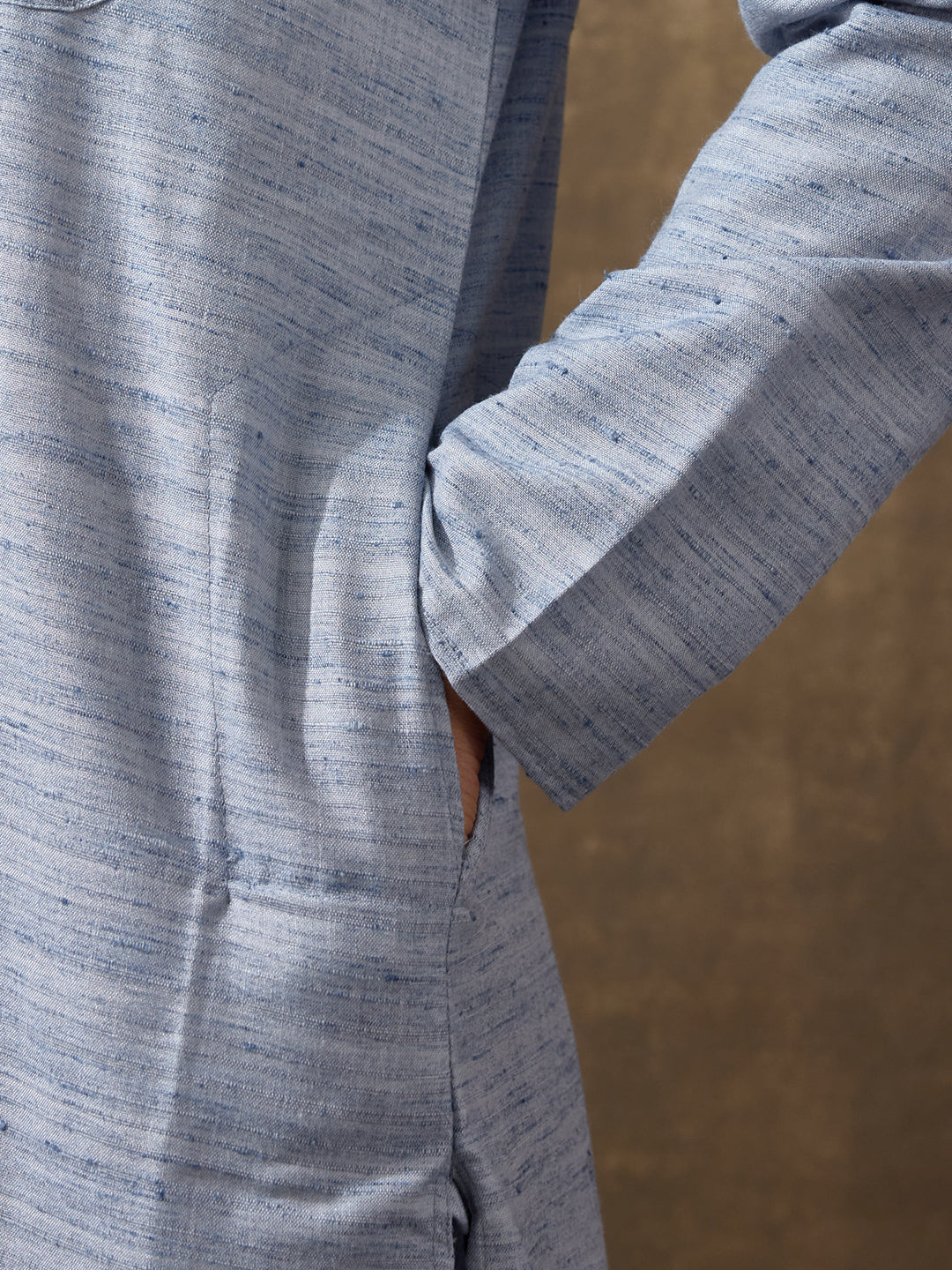 Light Blue Khadi Men's Kurta