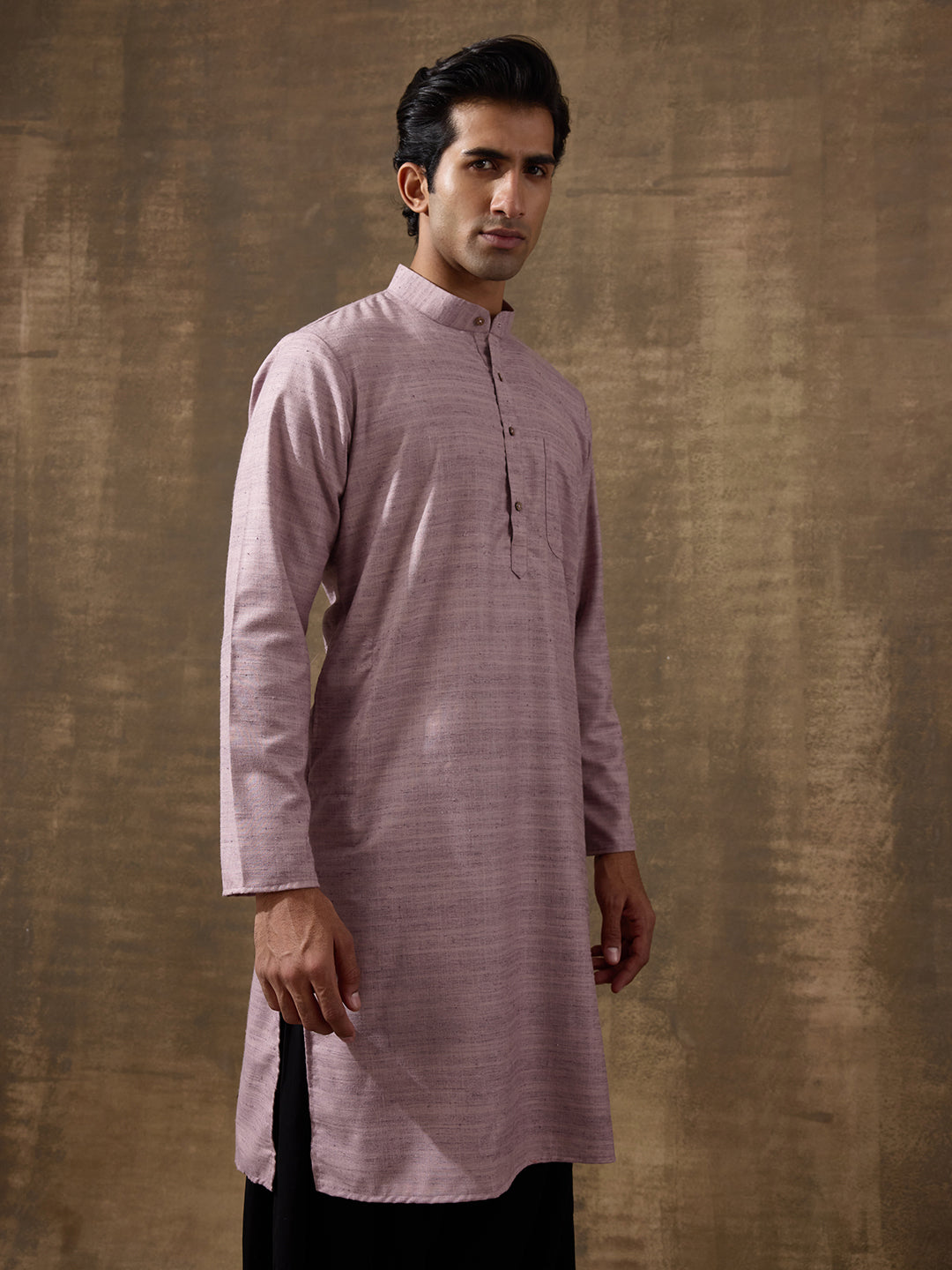 Light Lavender Khadi Men's Kurta