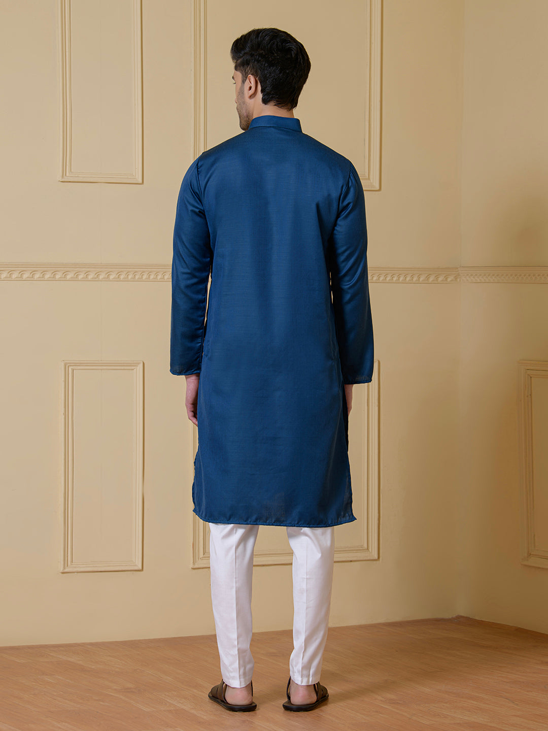 Azure Elegance Mirrored Men's Kurta