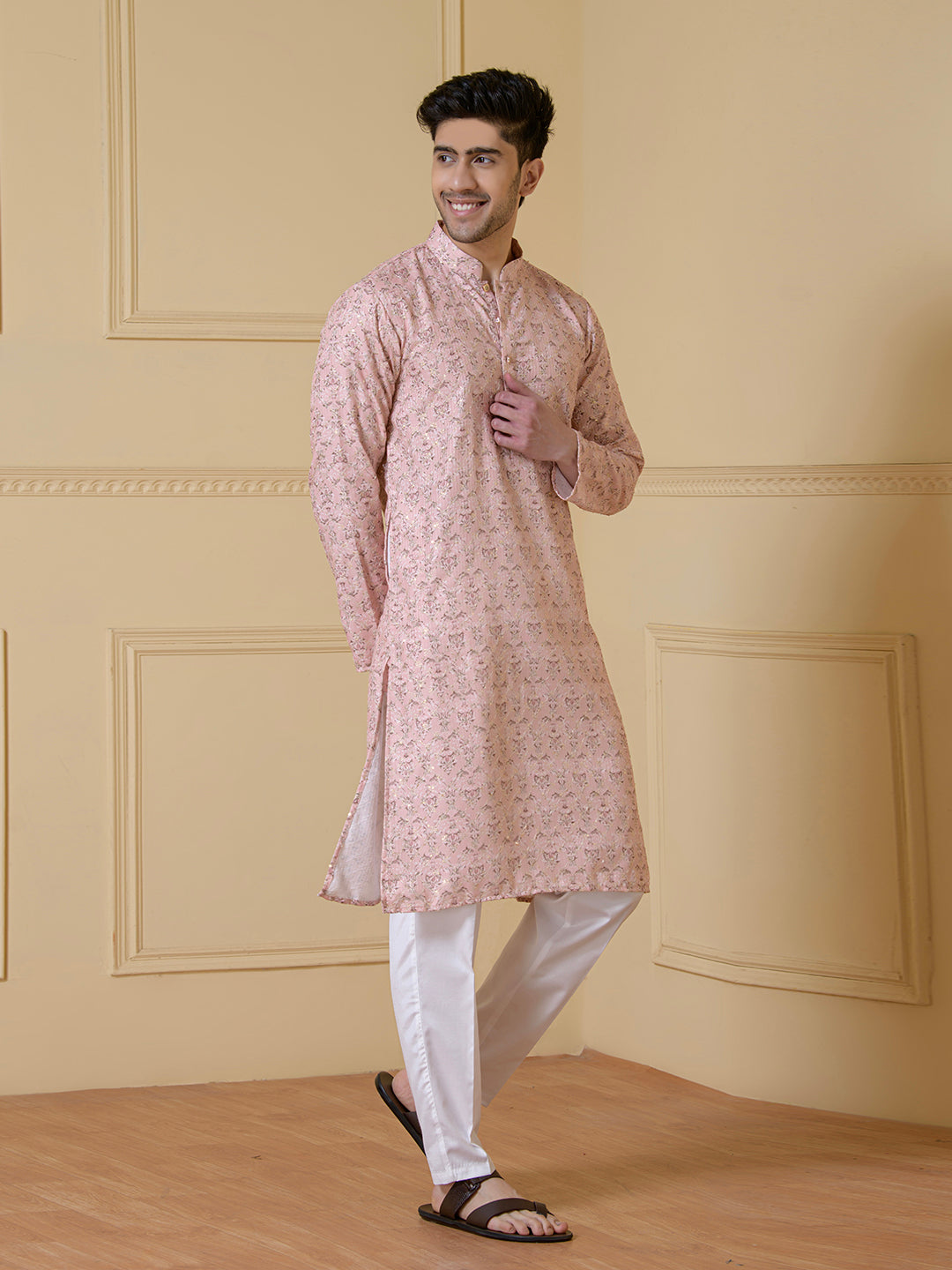 Blush Elegance Printed Men's Kurta