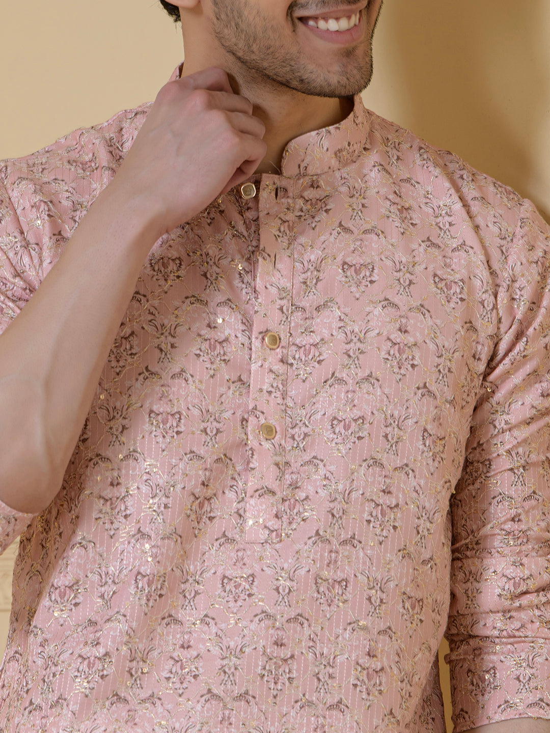 Blush Elegance Printed Men's Kurta