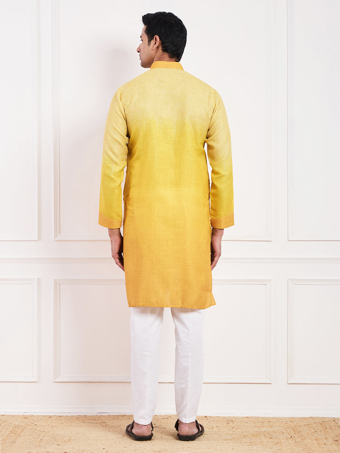 Light Yellow Ombre Men's Kurta