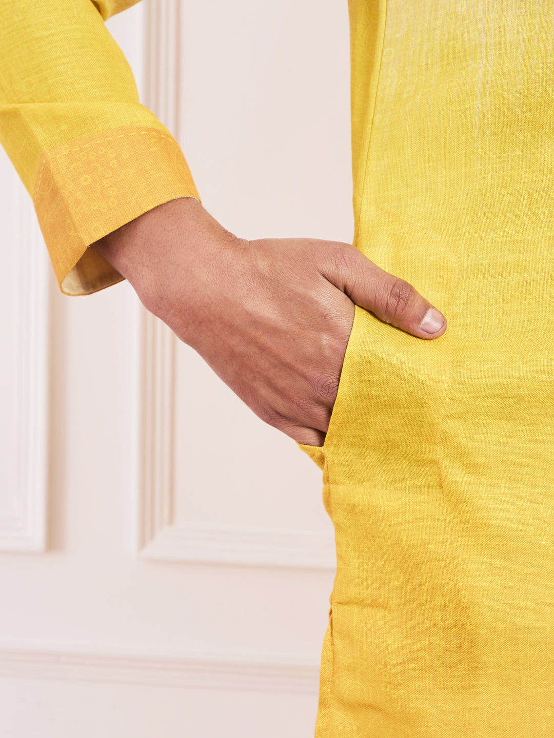 Light Yellow Ombre Men's Kurta