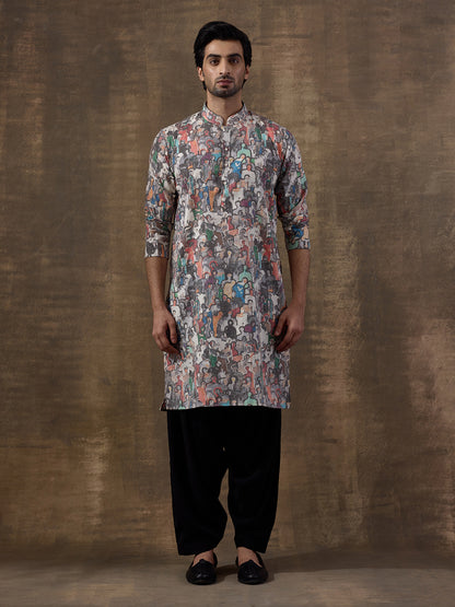 Million Peoples Printed Men's Kurta