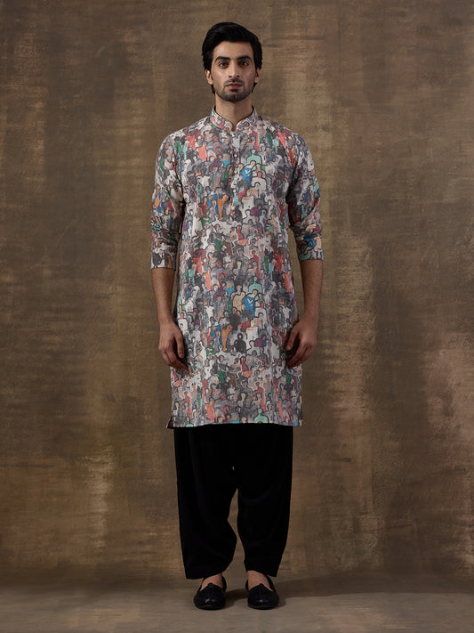 Million Peoples Printed Men's Kurta