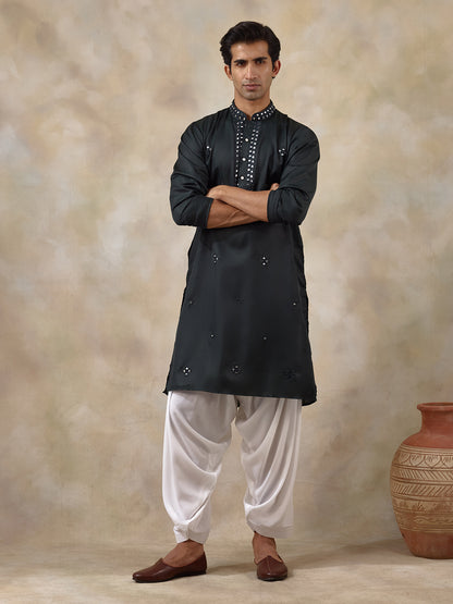 Deep Green Mirror's Men's Kurta