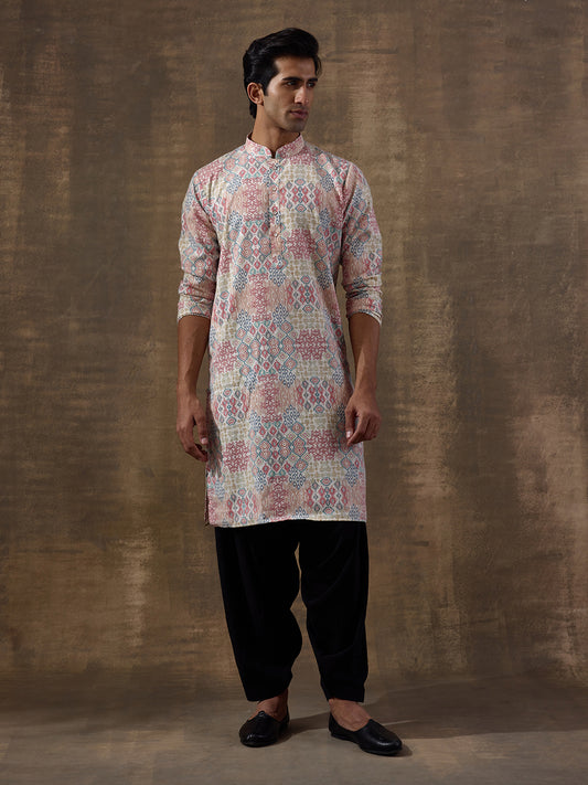 Traditional Worli Motifs Printed Men's Kurta