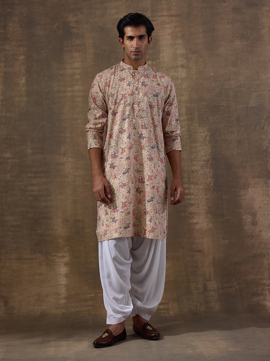 Traditional Motifs Multicolor Men's Kurta