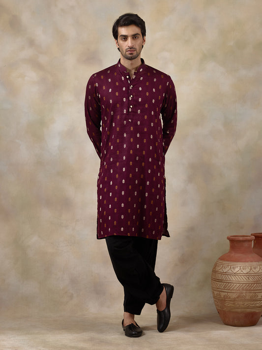 Traditional Purple Ethnic Men's Kurta