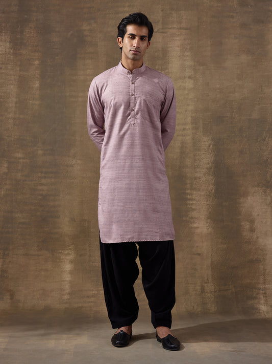 Light Lavender Khadi Men's Kurta