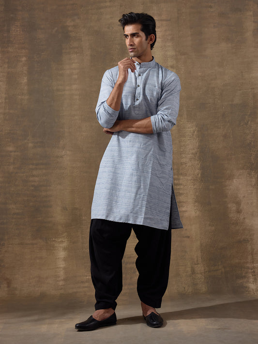 Light Blue Khadi Men's Kurta