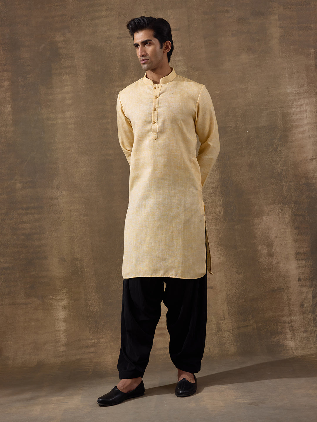 Elegant Beige Linen Men's Kurta