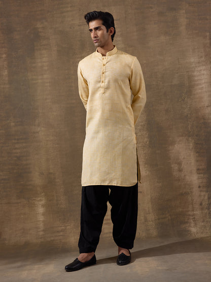 Elegant Beige Linen Men's Kurta