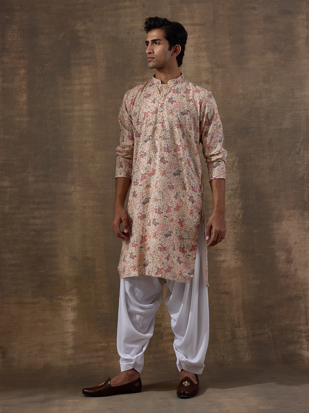 Traditional Motifs Multicolor Men's Kurta