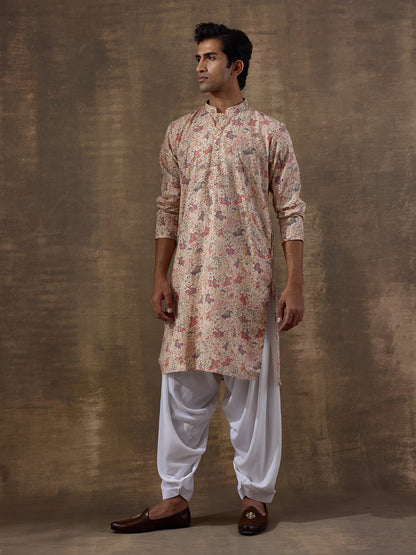 Traditional Motifs Multicolor Men's Kurta