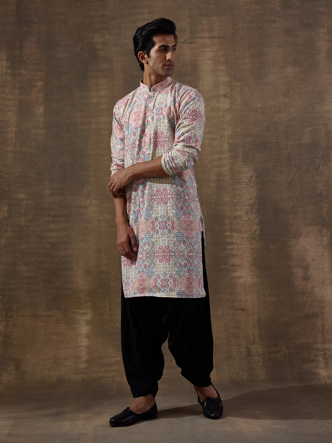 Traditional Worli Motifs Printed Men's Kurta
