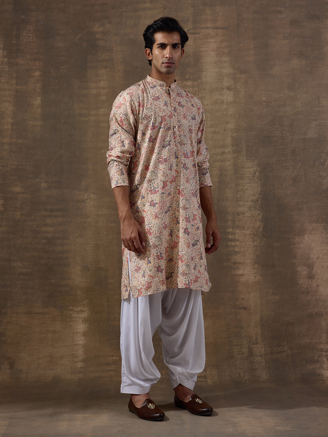 Traditional Motifs Multicolor Men's Kurta