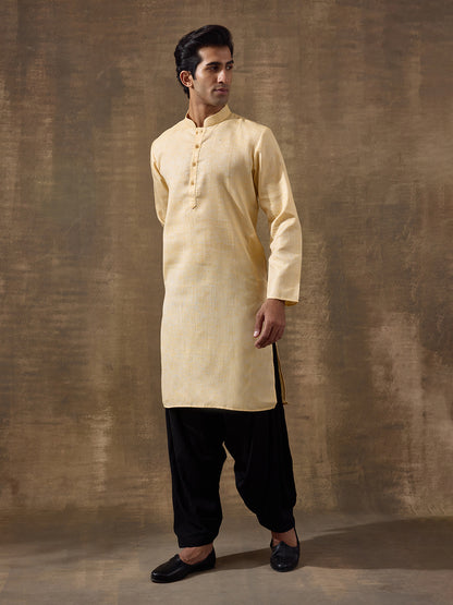 Elegant Beige Linen Men's Kurta