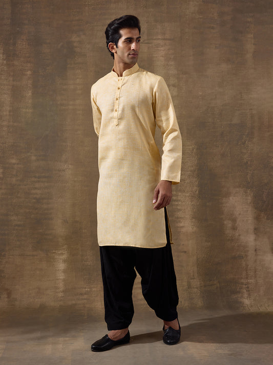 Elegant Beige Linen Men's Kurta