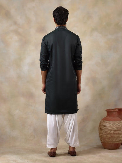 Deep Green Mirror's Men's Kurta