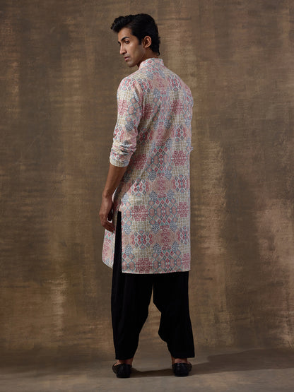 Traditional Worli Motifs Printed Men's Kurta