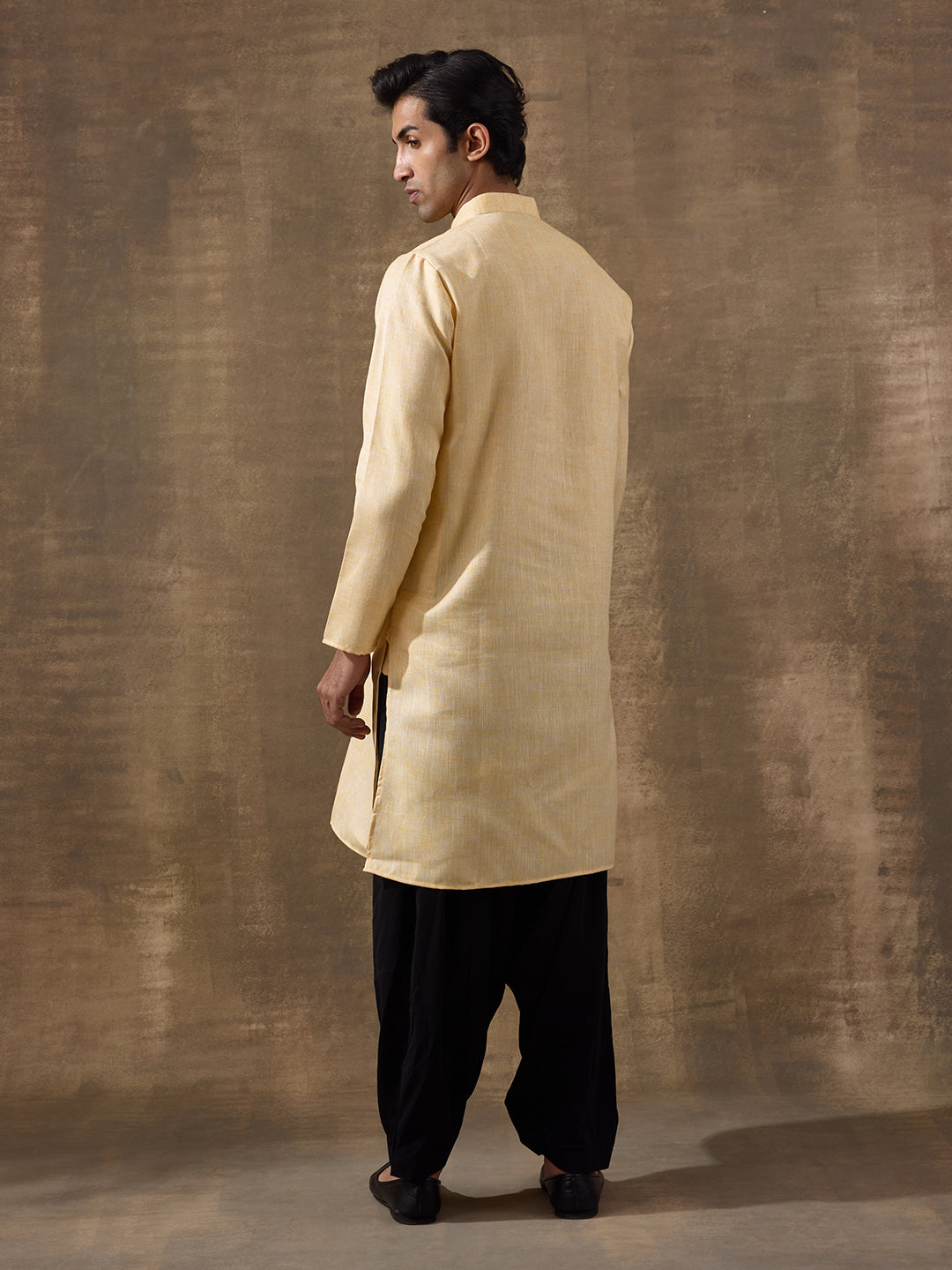 Elegant Beige Linen Men's Kurta