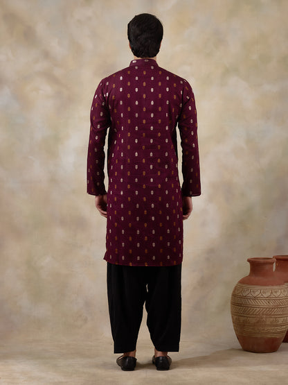 Traditional Purple Ethnic Men's Kurta