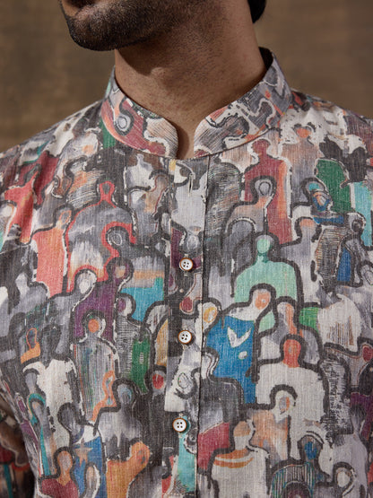Million Peoples Printed Men's Kurta
