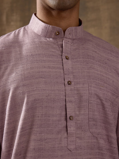 Light Lavender Khadi Men's Kurta