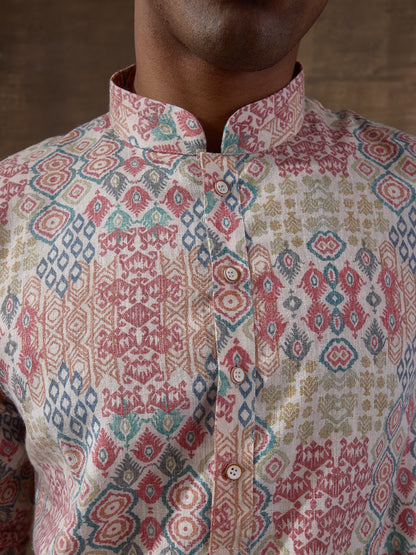 Traditional Worli Motifs Printed Men's Kurta