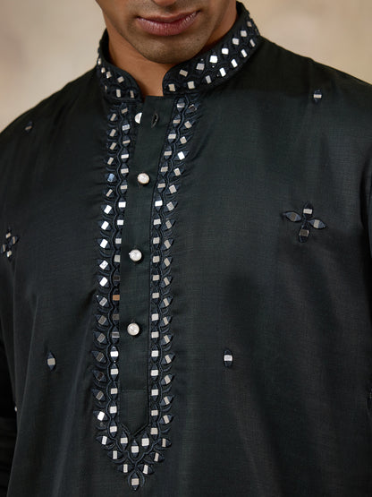 Deep Green Mirror's Men's Kurta