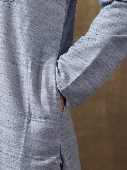 Light Blue Khadi Men's Kurta