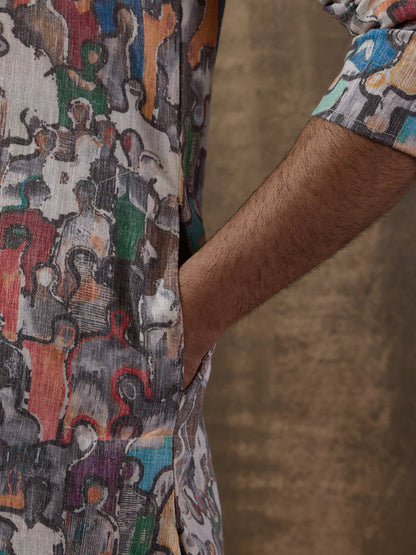 Million Peoples Printed Men's Kurta