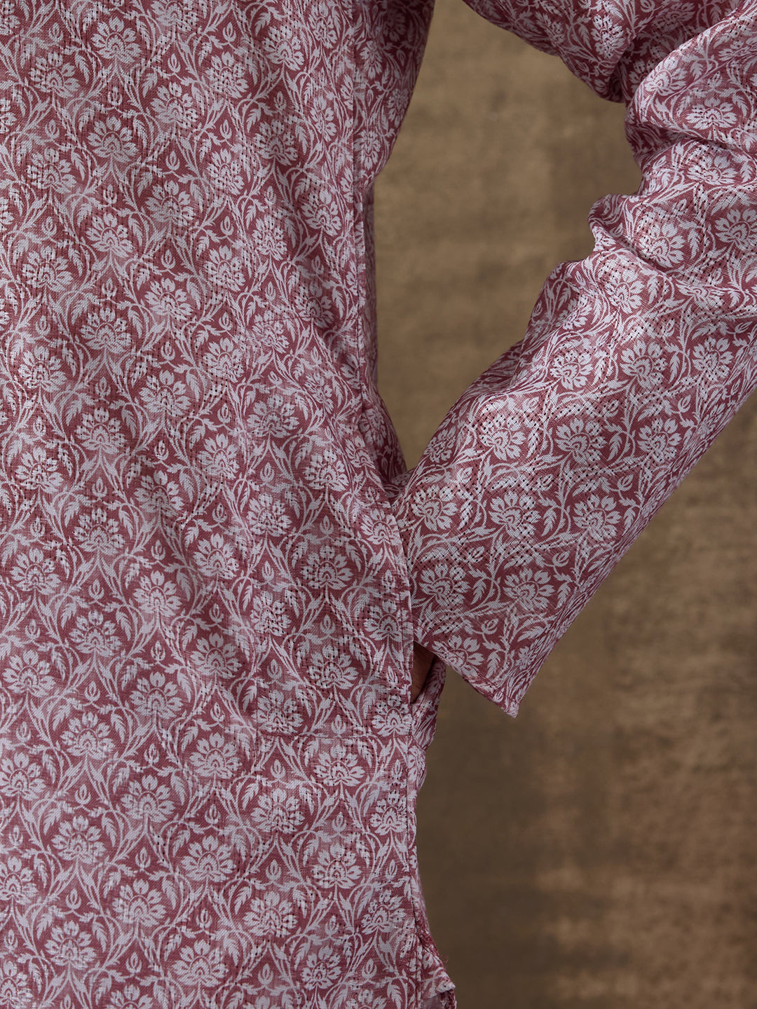 Sky Blue Ethnic Motifs Printed Men's Kurta