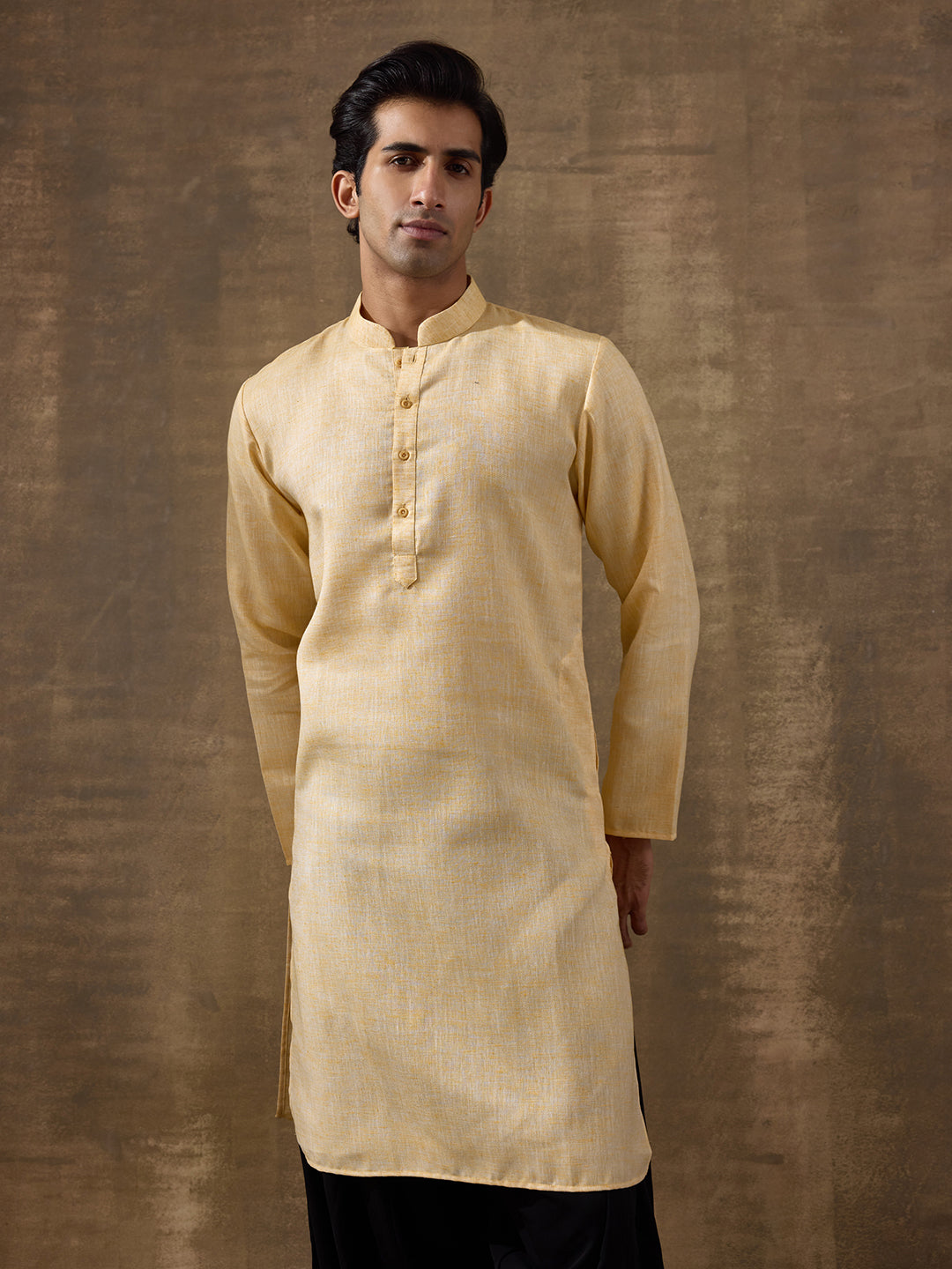 Elegant Beige Linen Men's Kurta
