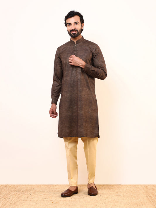 Trunk Brown Solid Men’s Kurta